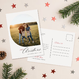 Cartão Postal De Festividades Stylish Arch Photo Christmas Holiday Postcard