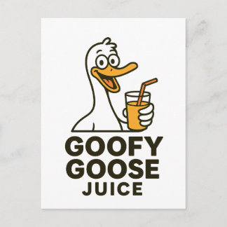 Cartão Postal De Festividades Suco de Ganso Goofy – Designs Divertidos e Excêntr