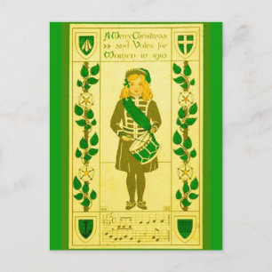 Cartão Postal De Festividades Sufrágio das mulheres: Natal 1910 Irlanda