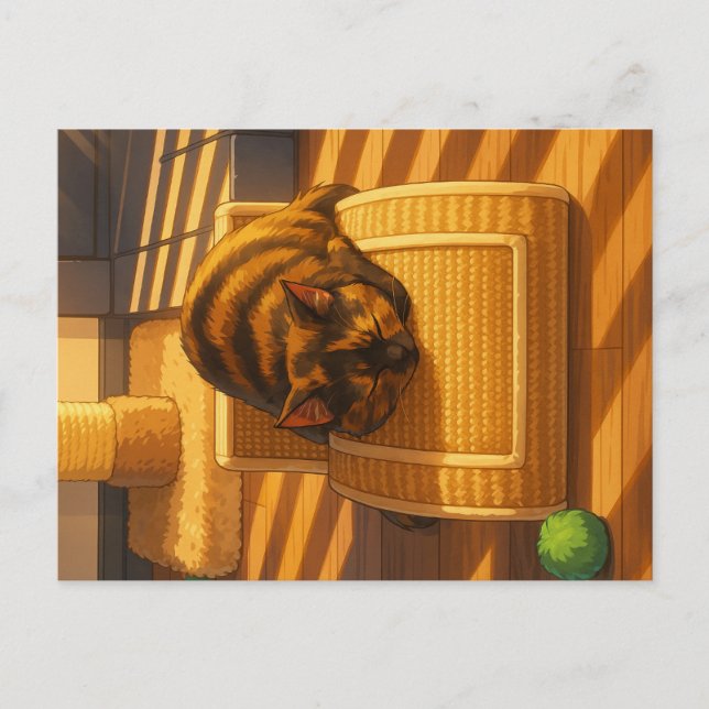 Cartão Postal De Festividades Suki's Sunny Nap (Frente)