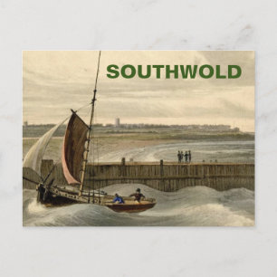 Cartão Postal De Festividades Sul, Suffolk Vintage Boats & Sea