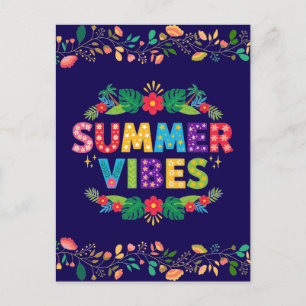 Cartão Postal De Festividades Summer Vibes Floral Design- 54504 Hoodie