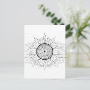 Cartão Postal De Festividades Sun Mandala 1