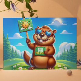 Cartão Postal De Festividades Sunny Groundhog