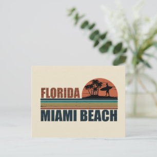 Cartão Postal De Festividades Sunset de colheita da Flórida de Miami Beach