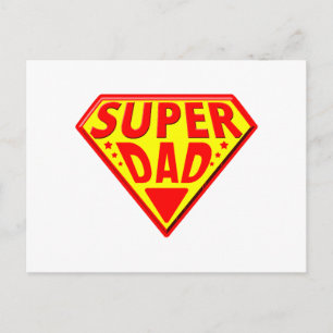 Cartão Postal De Festividades Super Pai - Feliz Dia dos Pais