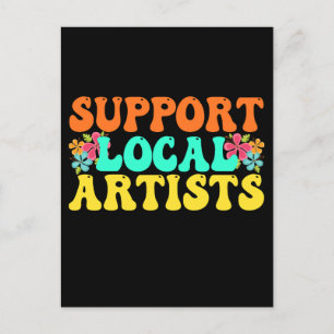 Cartão Postal De Festividades Suporte A Artistas Locais Para O Lover Musical