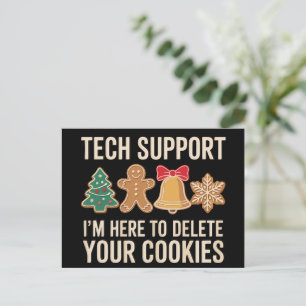 Cartão Postal De Festividades Suporte Técnico De Natal Aqui Para Excluir Cookies