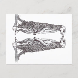 CARTÃO POSTAL DE FESTIVIDADES SURICATA LOVE. MEERKAT LOVE.