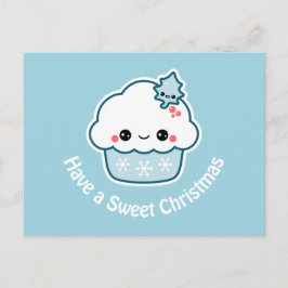 Cartão Postal De Festividades Sweet Christmas Cupcake