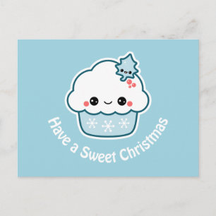 Cartão Postal De Festividades Sweet Christmas Cupcake