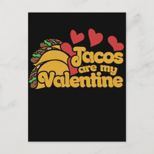 Cartão Postal De Festividades tacos are my valentine cute