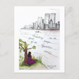 Cartão Postal De Festividades Tagore Quote Doodle, the quiet life