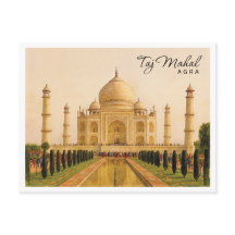 Taj Mahal Agra Índia Aquarela Viagem