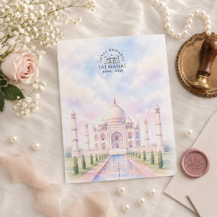 Cartão Postal De Festividades Taj Mahal Agra Índia   Arquitetura Bonita