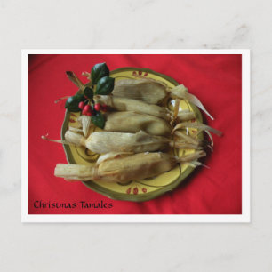 Cartão Postal De Festividades Tamales do Natal