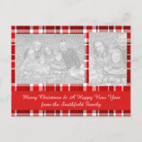 Tartan da Xadrez branca vermelha