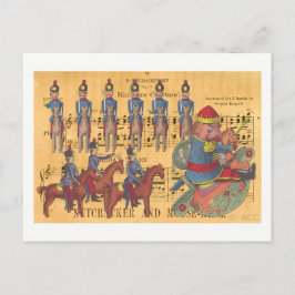 Cartão Postal De Festividades Tchaikovsky Nutcracker Soldiers Natal