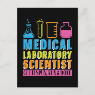 Cartão Postal De Festividades Técnicos do Laboratório Médico de Laboratório de T