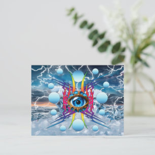 Cartão Postal De Festividades Tempestade elétrica