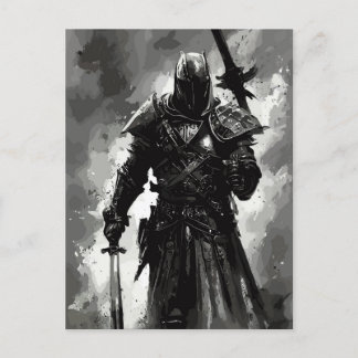 Cartão Postal De Festividades Templar Knight O cruzador/guerreiro abstrato