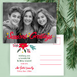 Cartão Postal De Festividades TEMPORIZAÇÕES SUPERIOR FOTO PERSONALIZADA desenhad<br><div class="desc">Espero que goste desta design de férias. Clique em "personalizar" para editar e adicionar sua própria foto e texto à frente e atrás. Também disponível como download digital para enviar por e-mail ou mensagem de texto e salvar no correio. E com a inscrição dourada também! Verifique meu compro para ver...</div>