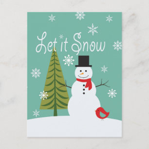 Cartão Postal De Festividades tendências modernas para o inverno