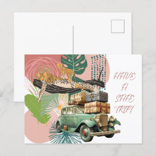 Cartão Postal De Festividades Tenha Uma Viagem Segura