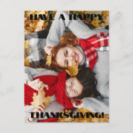 Cartão Postal De Festividades Tenham Um Cartão-Postal Feliz De Férias De Ação De