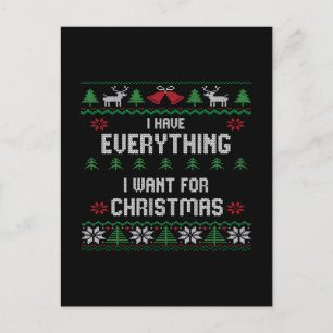 Cartão Postal De Festividades Tenho tudo que quero no Natal, sou eu