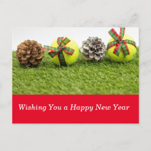 Cartão Postal De Festividades Tênis desejando um Feliz ano novo