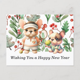 Cartão Postal De Festividades Tênis desejando um Feliz ano novo