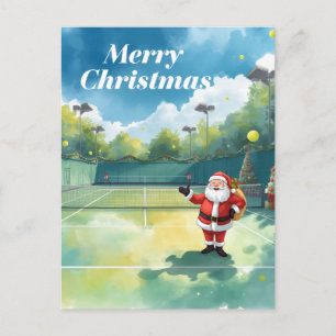 Cartão Postal De Festividades Tênis Feliz Natal com Papai Noel