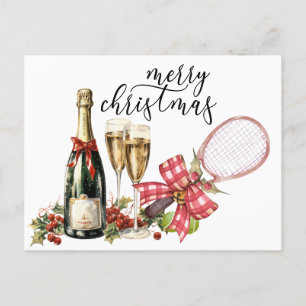 Cartão Postal De Festividades Tênis Natal com aquarela em rack