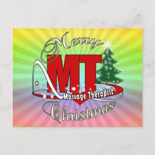 Cartão Postal De Festividades Terapêutica de Massagem CHRISTMAS MT