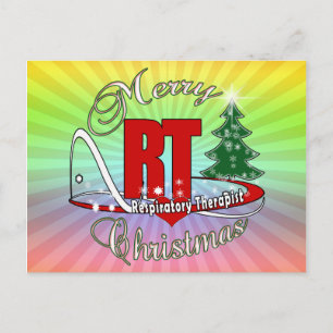 Cartão Postal De Festividades Terapêutica Respiratória CHRISTMAS RT