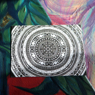 Cartão Postal De Festividades Testemunha de Lua Tripla de Mandala