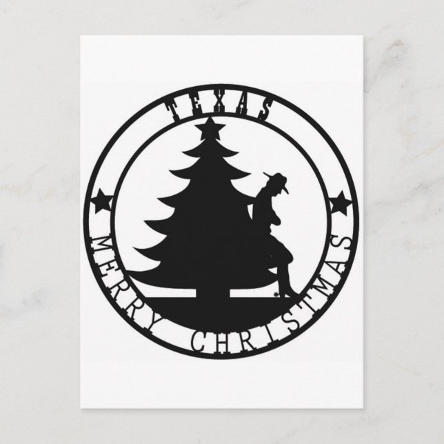 Cartão Postal De Festividades Texas Felry Christmas (Frente)