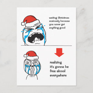 Cartão Postal De Festividades Texto personalizado do Le Me Memória do Natal EDIT