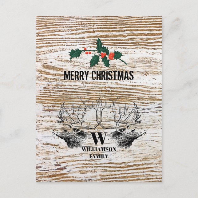 Cartão Postal De Festividades Textura russa de madeira cervejeira de madeira Nat (Frente)