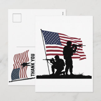 Cartão Postal De Festividades Thank You Veterans American Flag Memorial Day