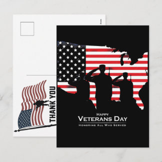 Cartão Postal De Festividades Thank You Veterans American Flag Memorial Day