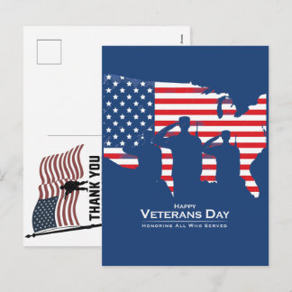 Cartão Postal De Festividades Thank You Veterans American Flag Memorial Day