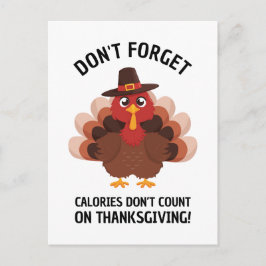 Cartão Postal De Festividades Thanksgiving Turkey Humor Funny Fall Joke