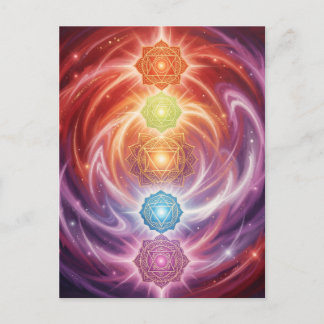 Cartão Postal De Festividades The 7 Chakras´10
