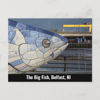 Cartão Postal De Festividades The Big Fish, Belfast, Irlanda do Norte, Reino Uni