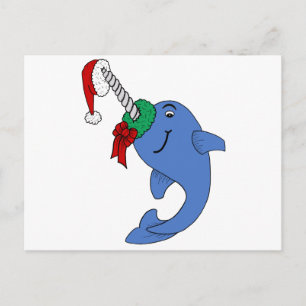 Cartão Postal De Festividades The Christmas Narwhal