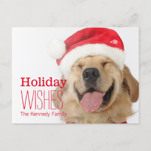 Cartão Postal De Festividades The head and goofy smile of a happy dog