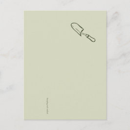 Cartão Postal De Festividades The Trowel -Botanists Pause- Minimalist