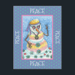 CARTÃO POSTAL DE FESTIVIDADES TIE DYE GROOVY SNOWMAN, PAZ NO NATAL DA TERRA<br><div class="desc">ESSES ERAM OS DIAS DE ENERGIA,  TIE DYED ESTAVA DENTRO E O SINAL DE PAZ FOI DECIDIDO.  COMPARTILHE ALGUM AMOR.  CARTÃO POSTAL SNOWMAN *Personalizar ... Procurar Itens Correspondentes Designs Susan Brack</div>